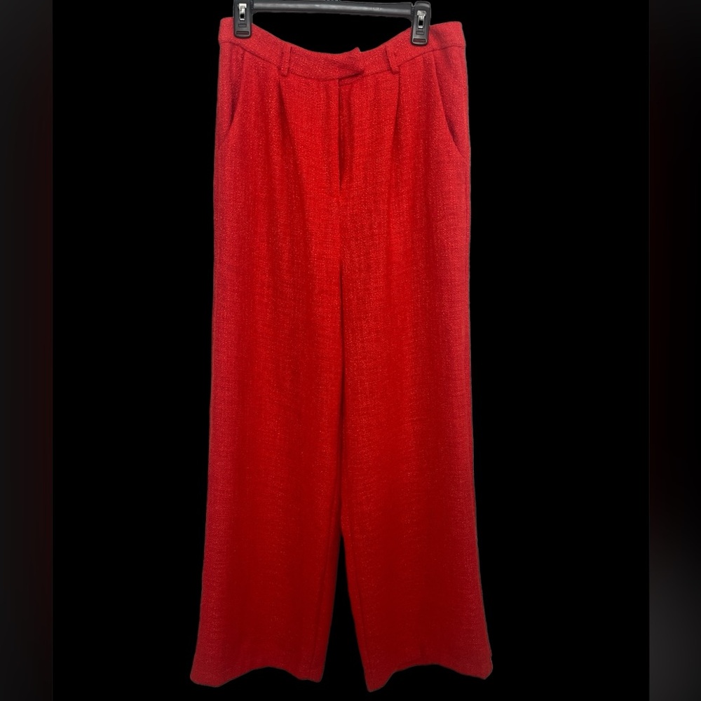 NWT Sweet Lemon Wide Leg Pants Bright Red Size Large